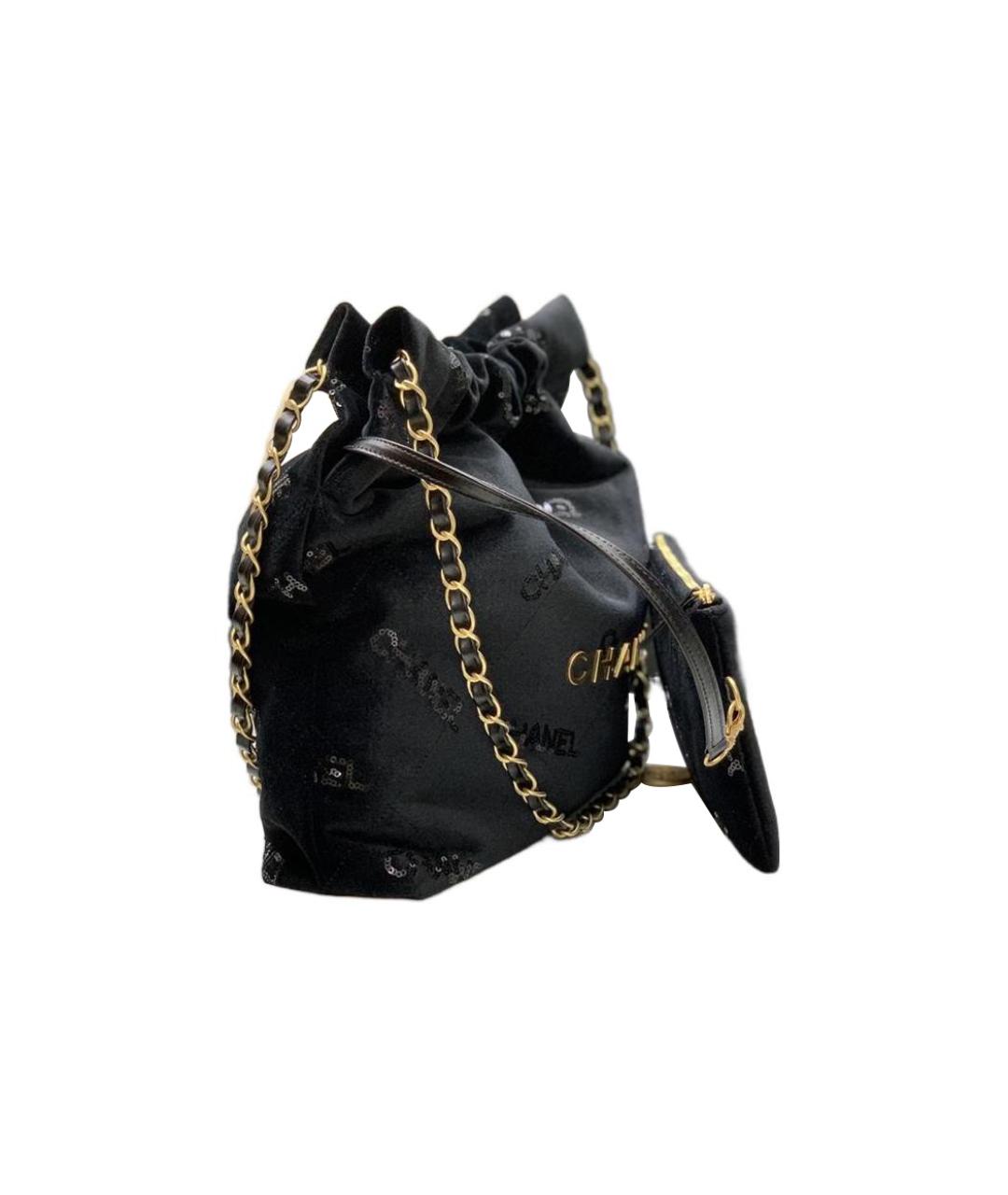 CHANEL Черная кожаная сумка через плечо, фото 3