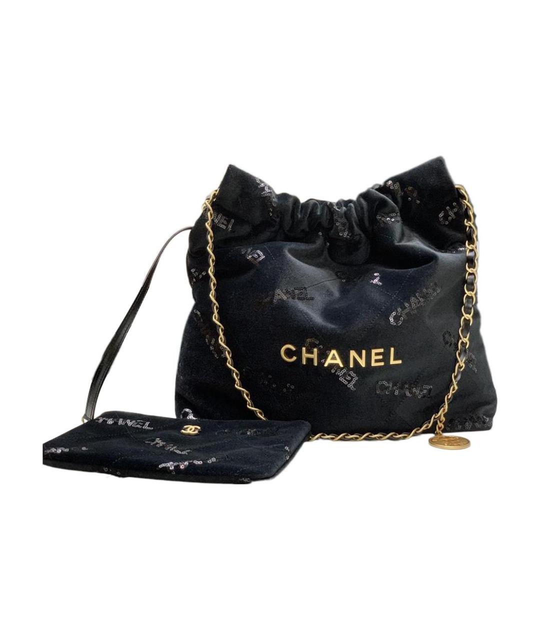 CHANEL Черная кожаная сумка через плечо, фото 2