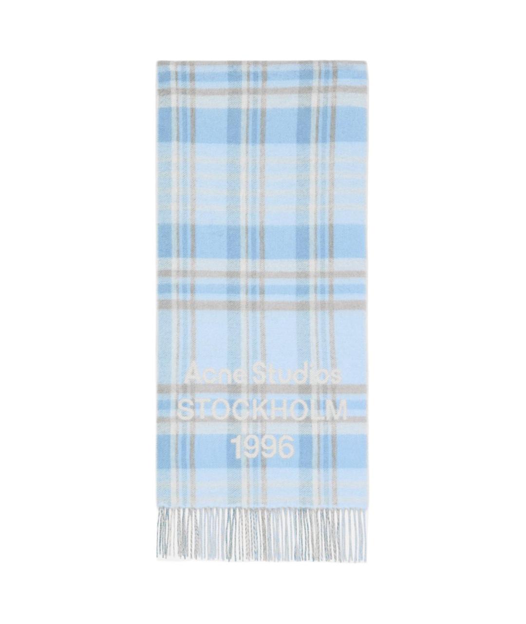 ACNE STUDIOS Голубой шарф, фото 1