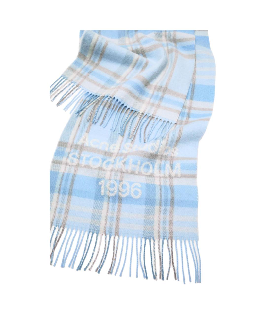 ACNE STUDIOS Голубой шарф, фото 2