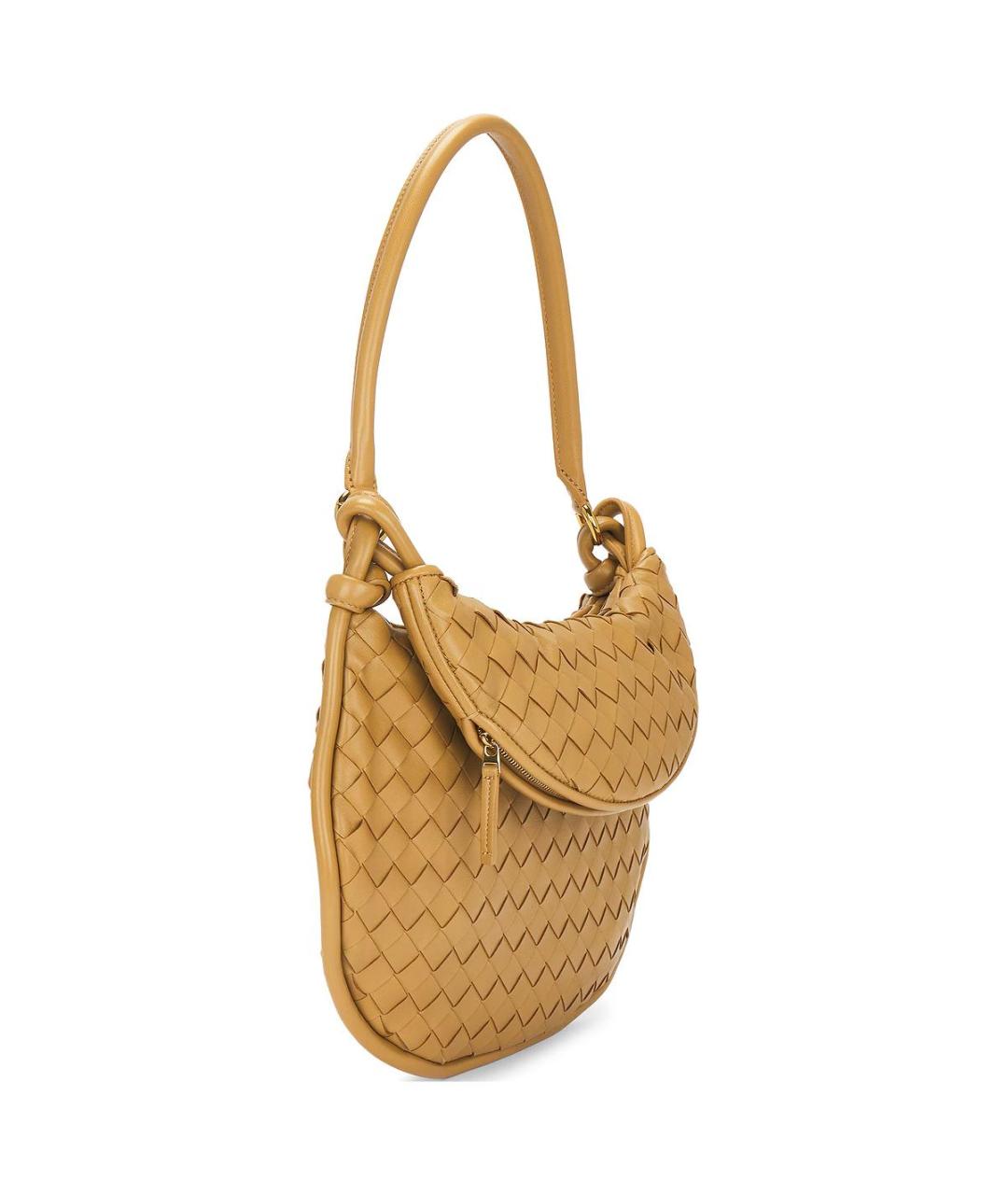 BOTTEGA VENETA Коричневая кожаная сумка через плечо, фото 2