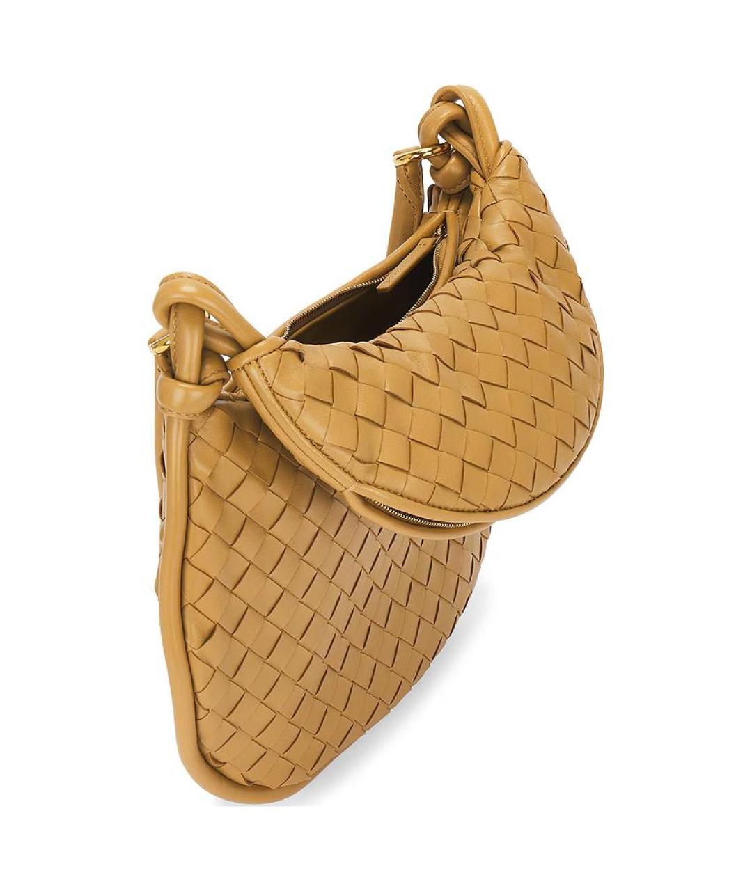 BOTTEGA VENETA Коричневая кожаная сумка через плечо, фото 4