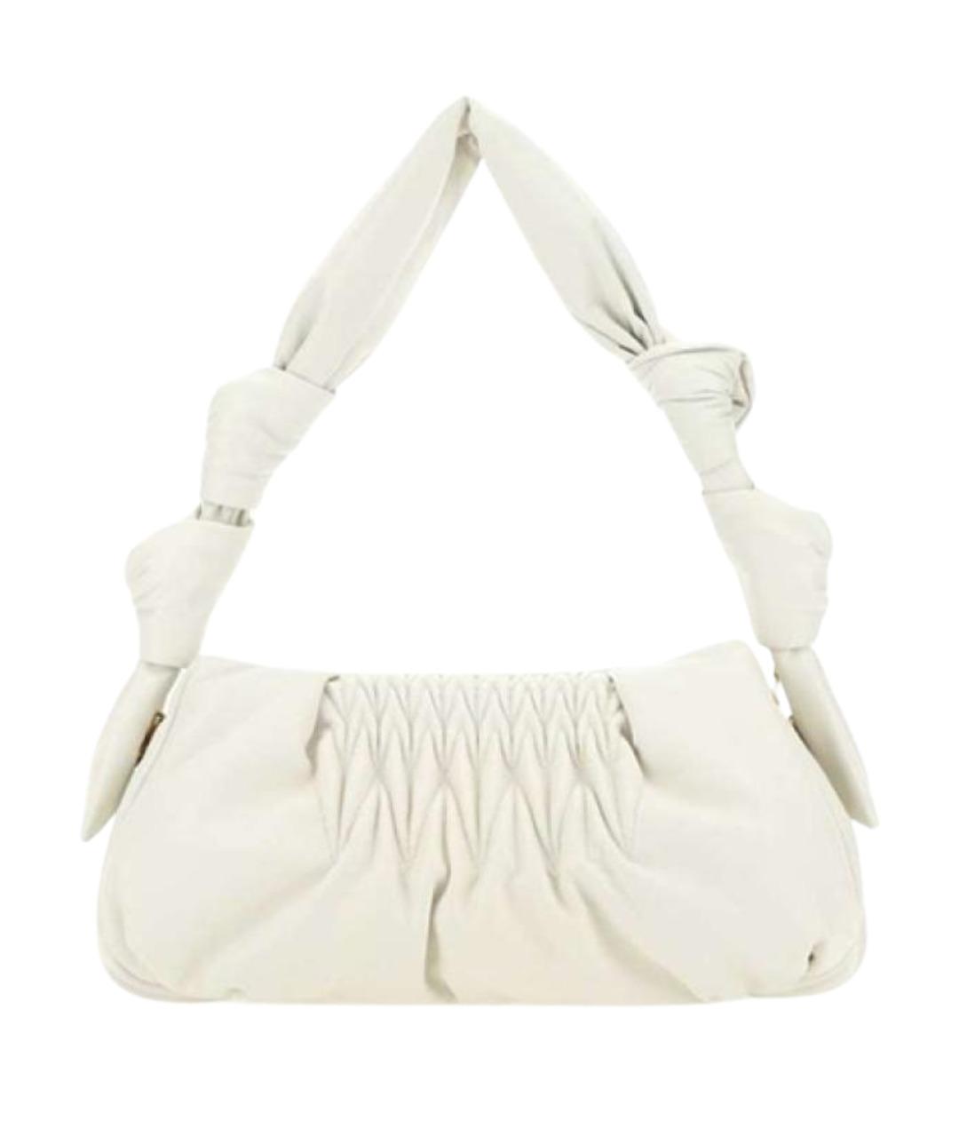 MIU MIU Белая кожаная сумка через плечо, фото 1