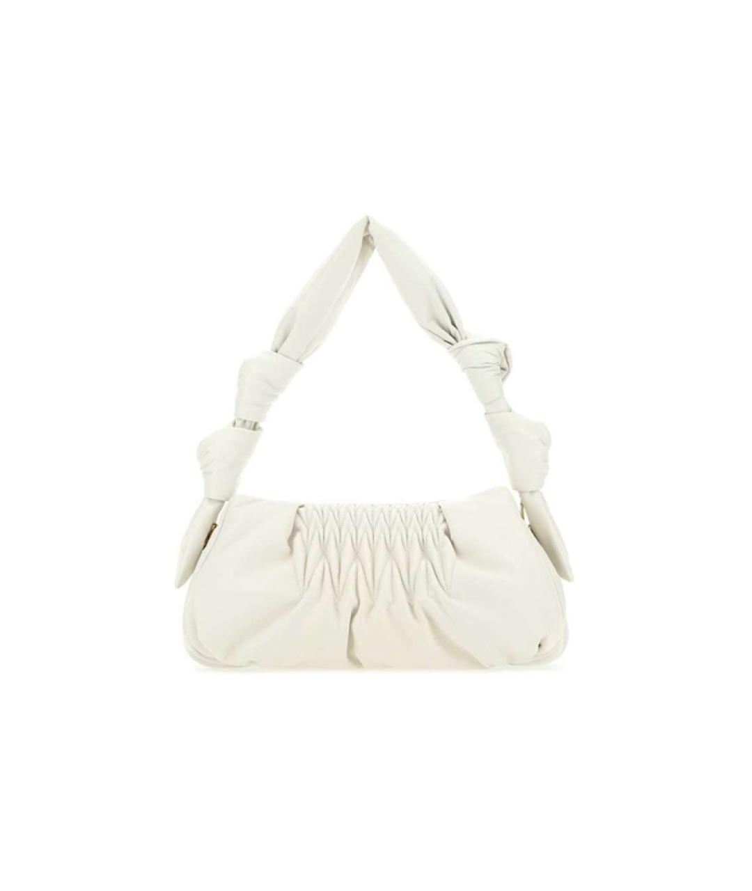 MIU MIU Белая кожаная сумка через плечо, фото 3