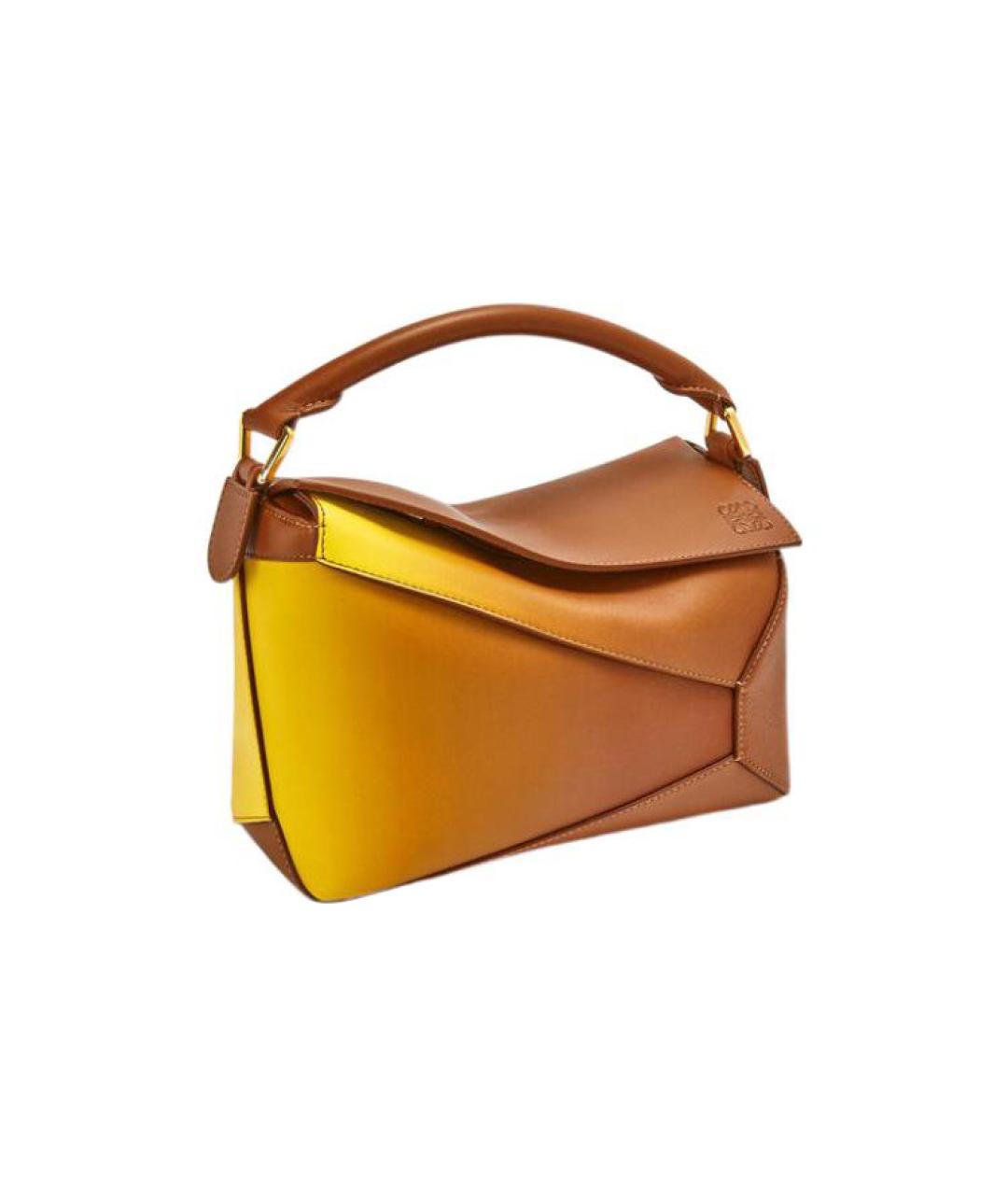 LOEWE Бежевая кожаная сумка через плечо, фото 2