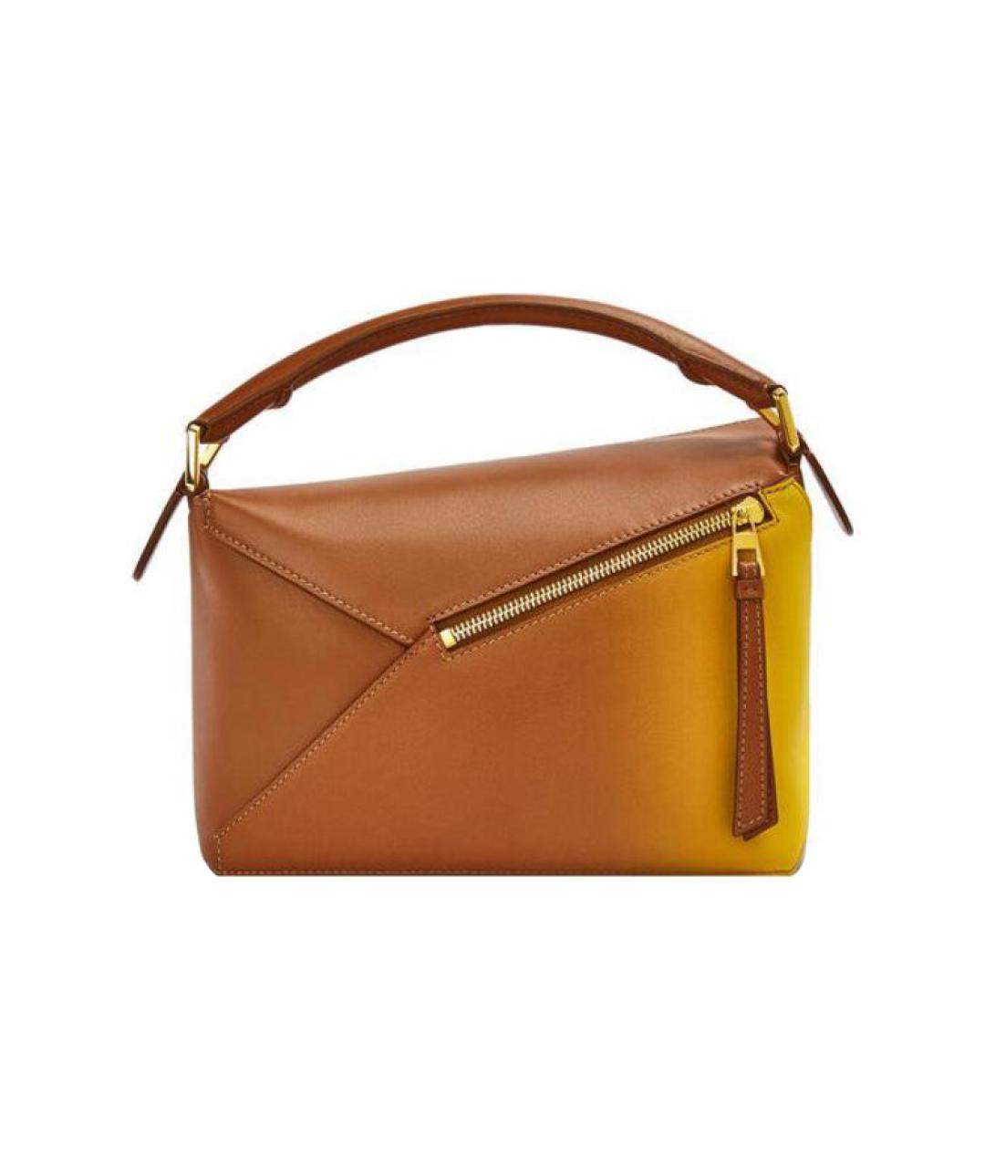 LOEWE Бежевая кожаная сумка через плечо, фото 4