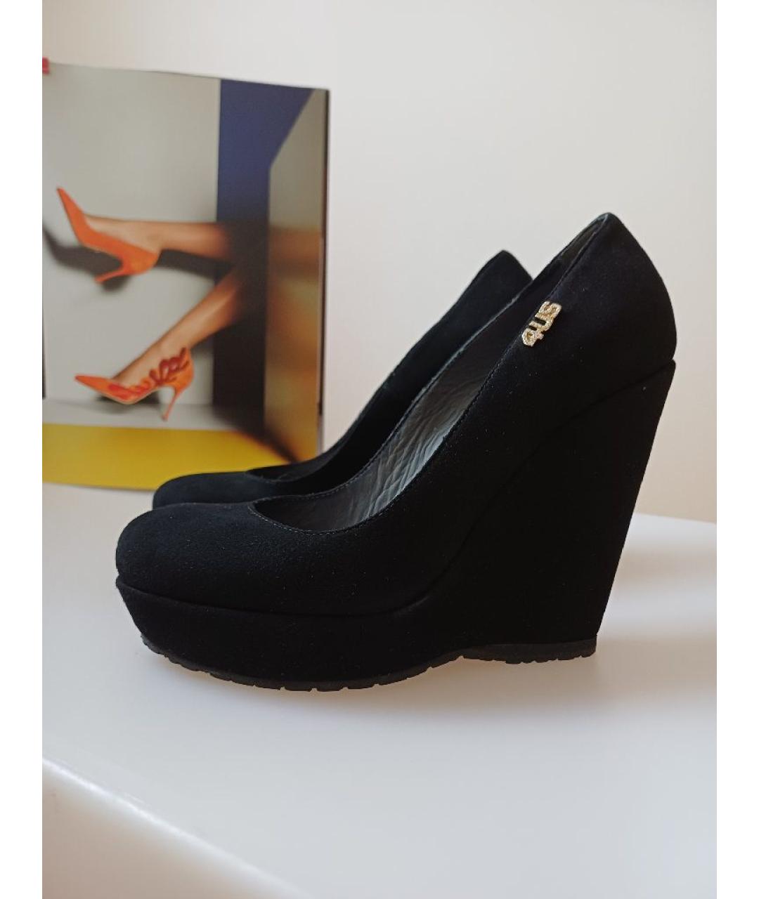 CESARE PACIOTTI Черные замшевые туфли, фото 2