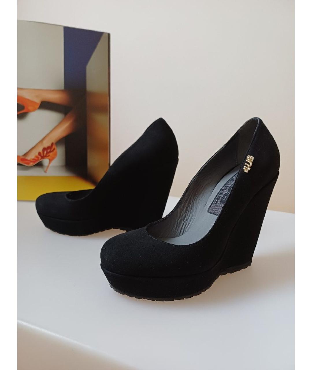 CESARE PACIOTTI Черные замшевые туфли, фото 3