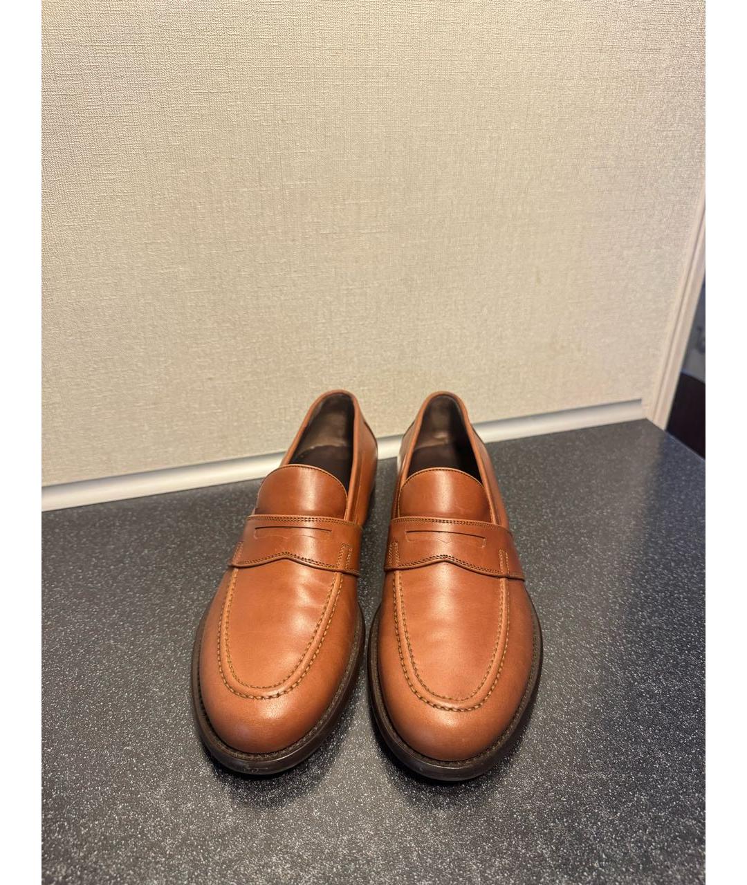 FERRAGAMO Коричневые кожаные лоферы, фото 2