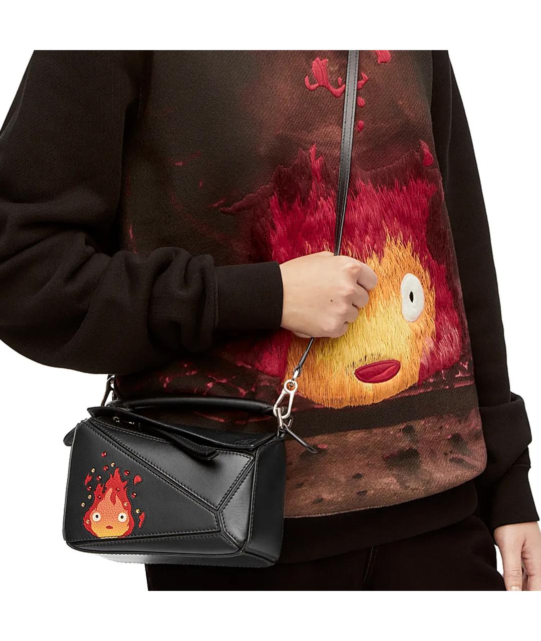 LOEWE Черная кожаная сумка через плечо, фото 8