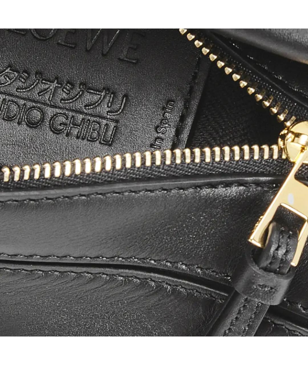 LOEWE Черная кожаная сумка через плечо, фото 6