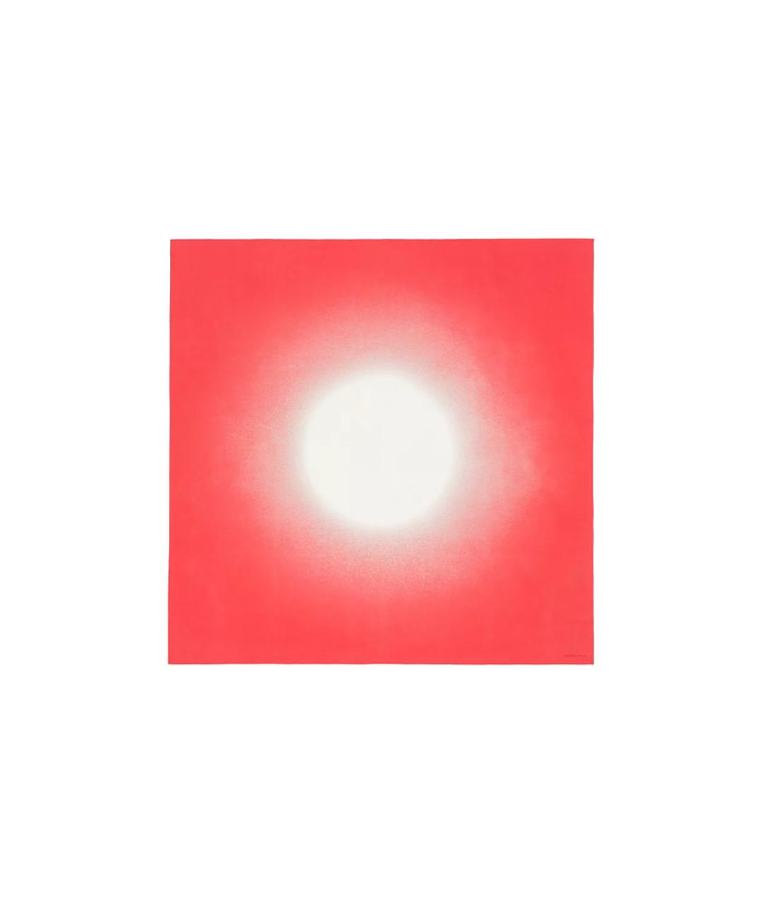 HERMES Красный шелковый шарф, фото 1