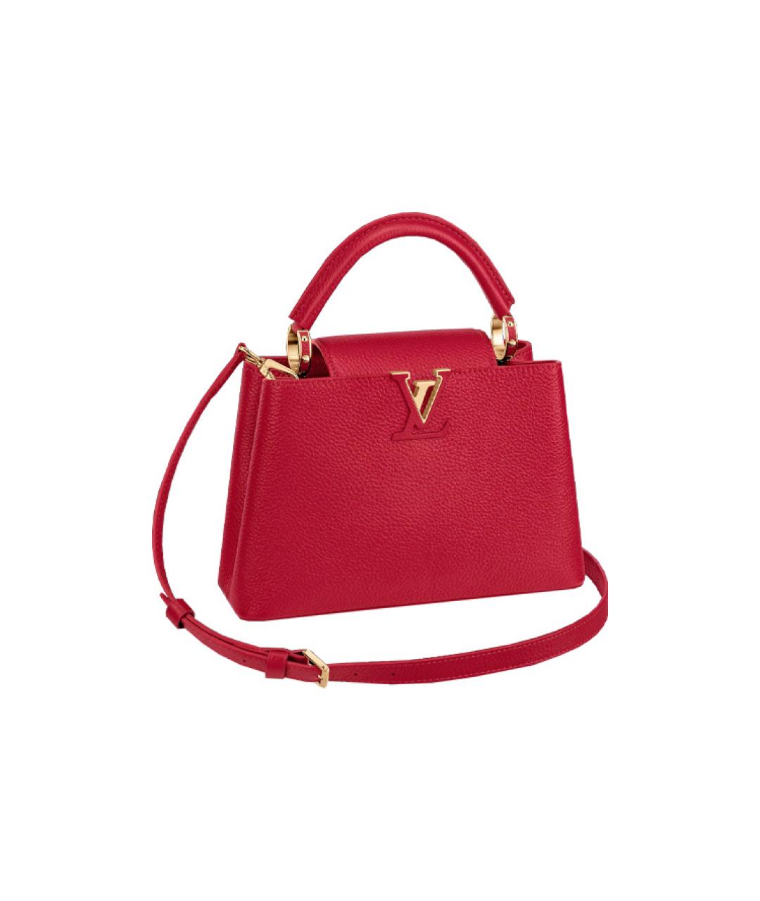 LOUIS VUITTON Красная кожаная сумка через плечо, фото 7