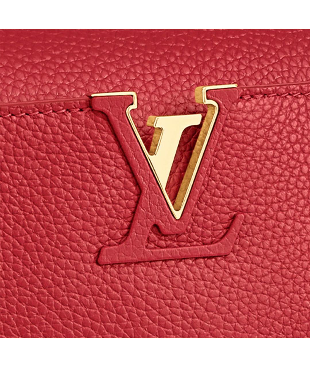 LOUIS VUITTON Красная кожаная сумка через плечо, фото 6