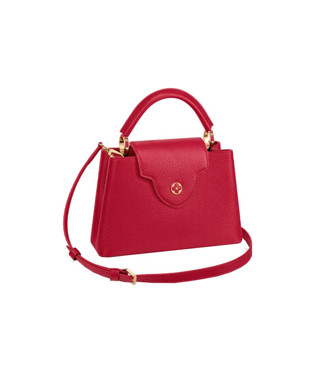 LOUIS VUITTON Красная кожаная сумка через плечо, фото 3