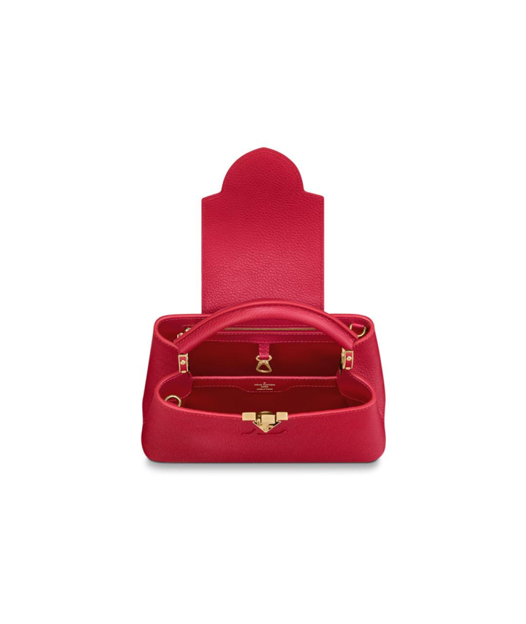 LOUIS VUITTON Красная кожаная сумка через плечо, фото 4