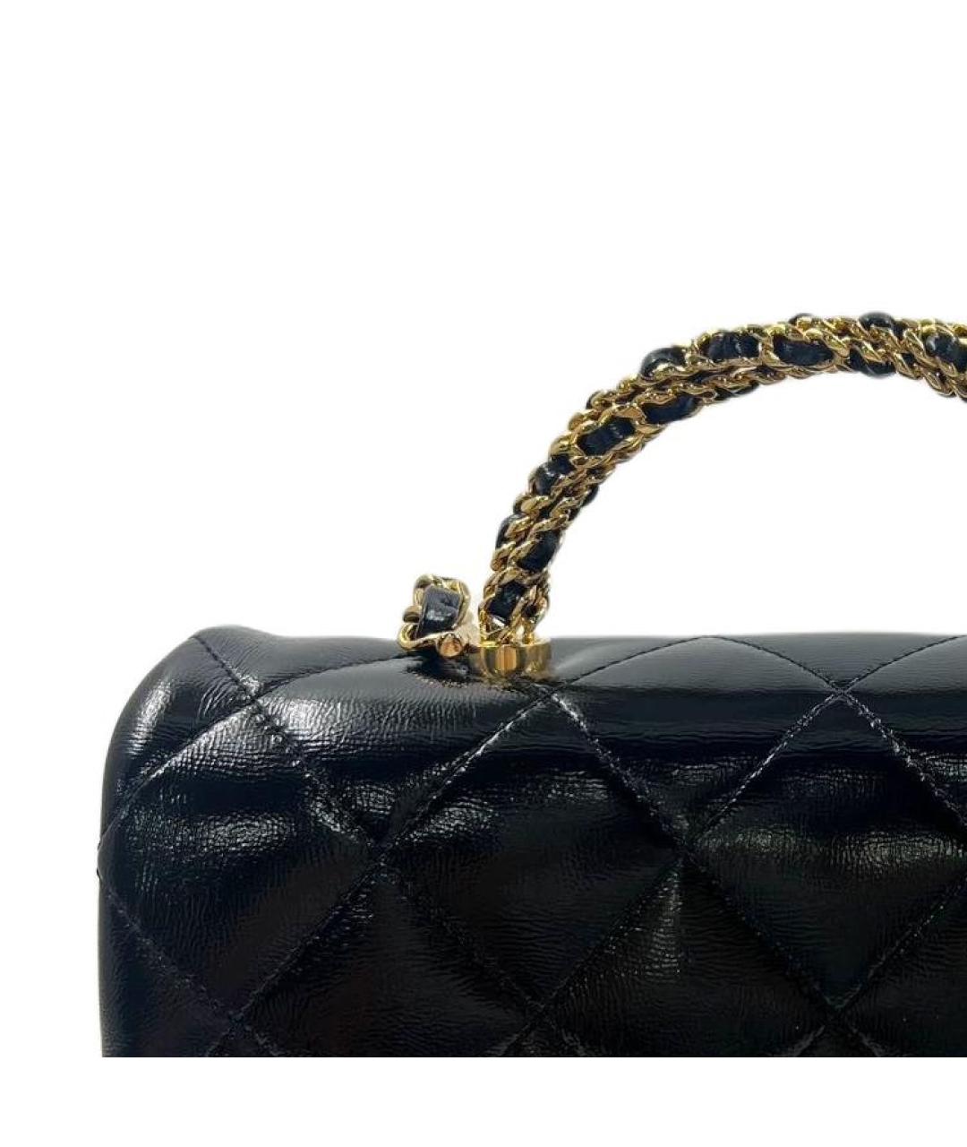 CHANEL Черная кожаная сумка через плечо, фото 2