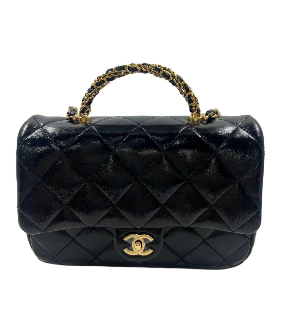 CHANEL Черная кожаная сумка через плечо, фото 1