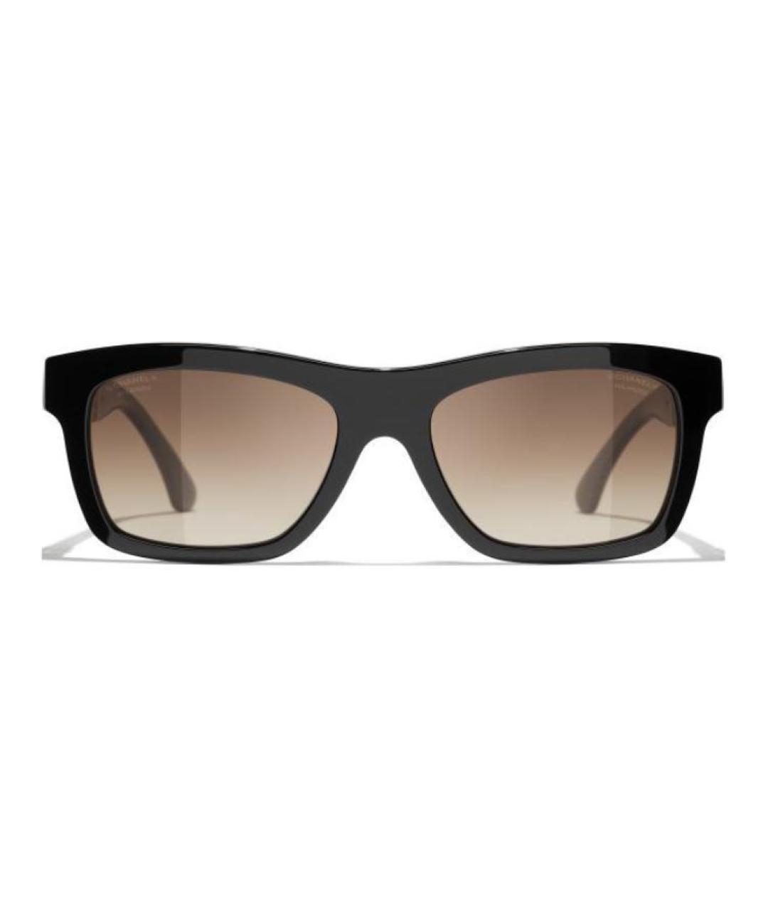 CHANEL Черные пластиковые солнцезащитные очки, фото 2