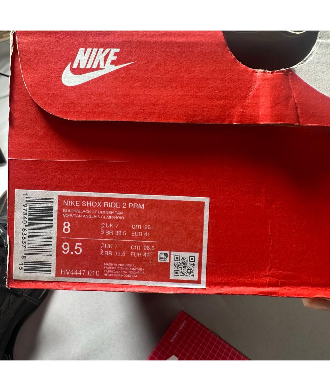 NIKE Черные кожаные низкие кроссовки / кеды, фото 6