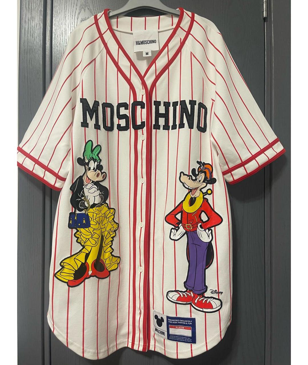 MOSCHINO Белая хлопковая рубашка, фото 5