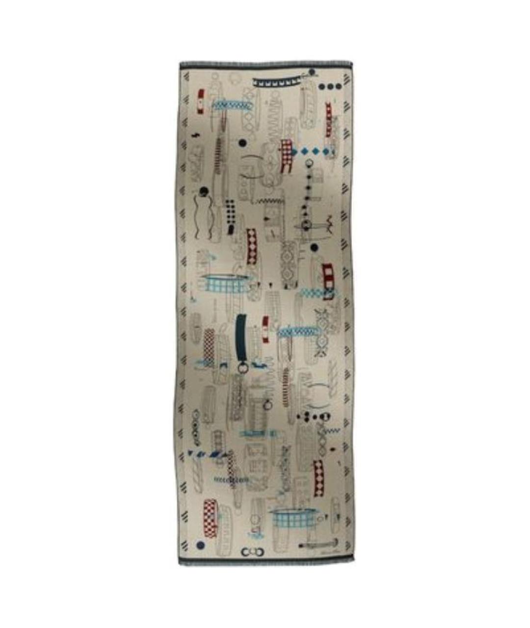 HERMES Мульти кашемировый шарф, фото 3