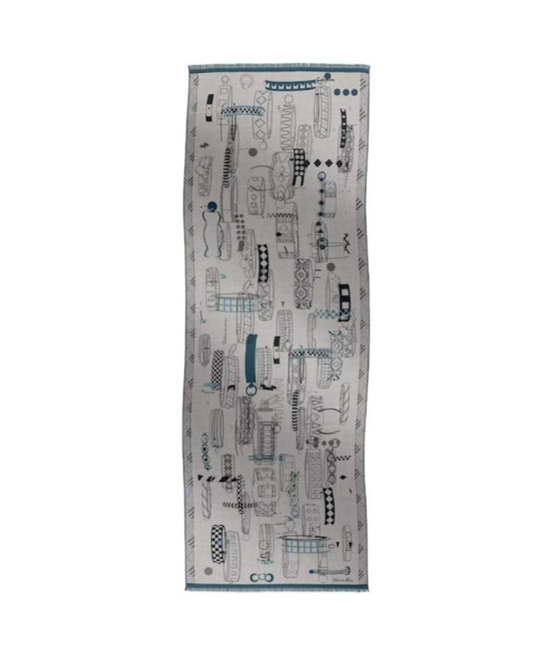 HERMES Мульти кашемировый шарф, фото 1