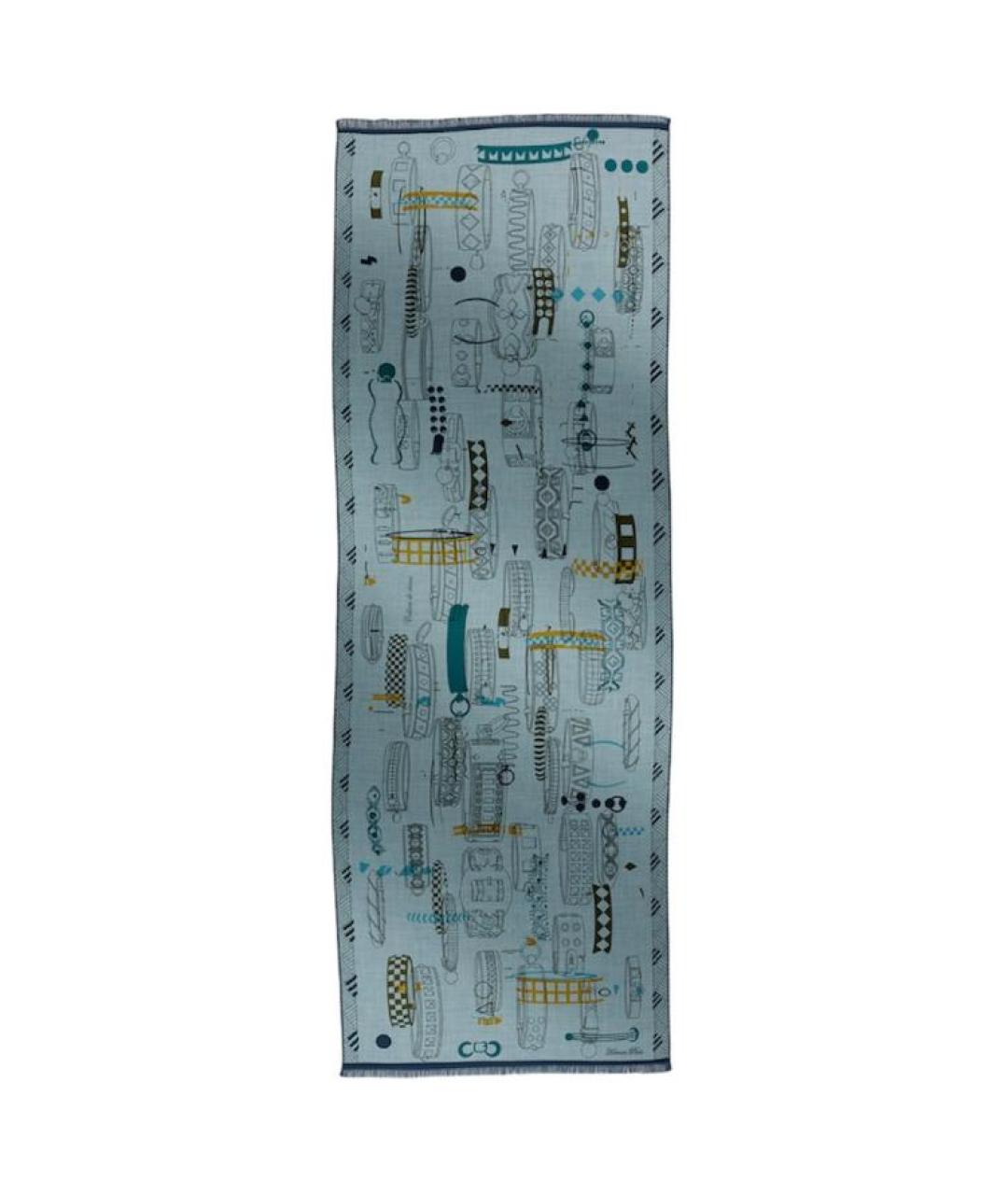 HERMES Мульти кашемировый шарф, фото 5