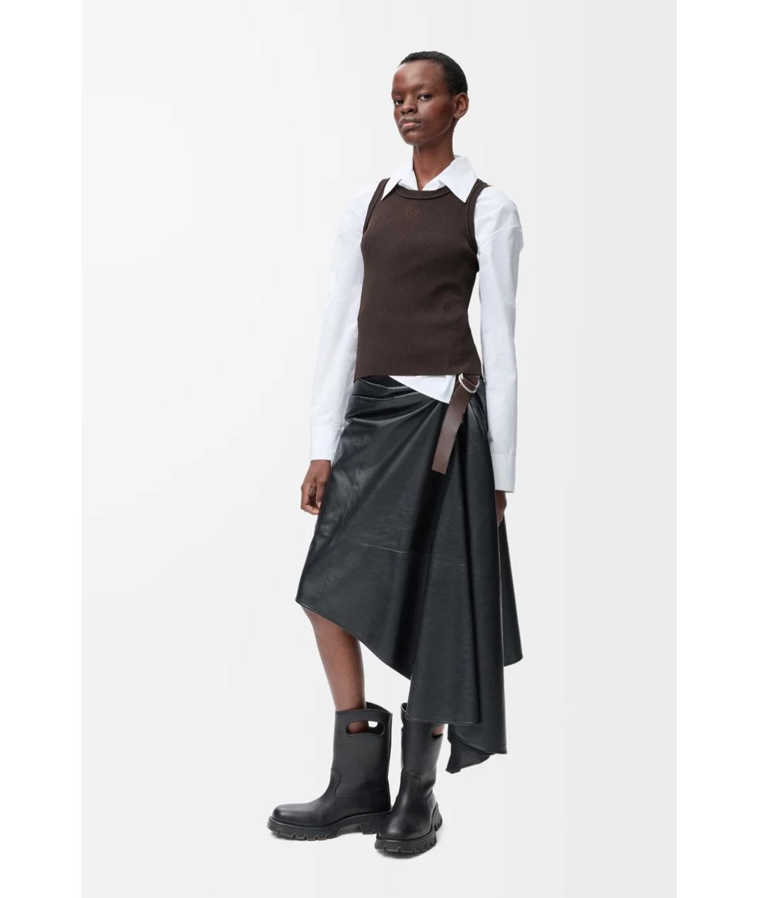 LOEWE Коричневая вискозная майка, фото 2