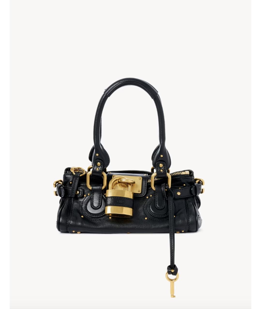 CHLOE Черная кожаная сумка тоут, фото 8