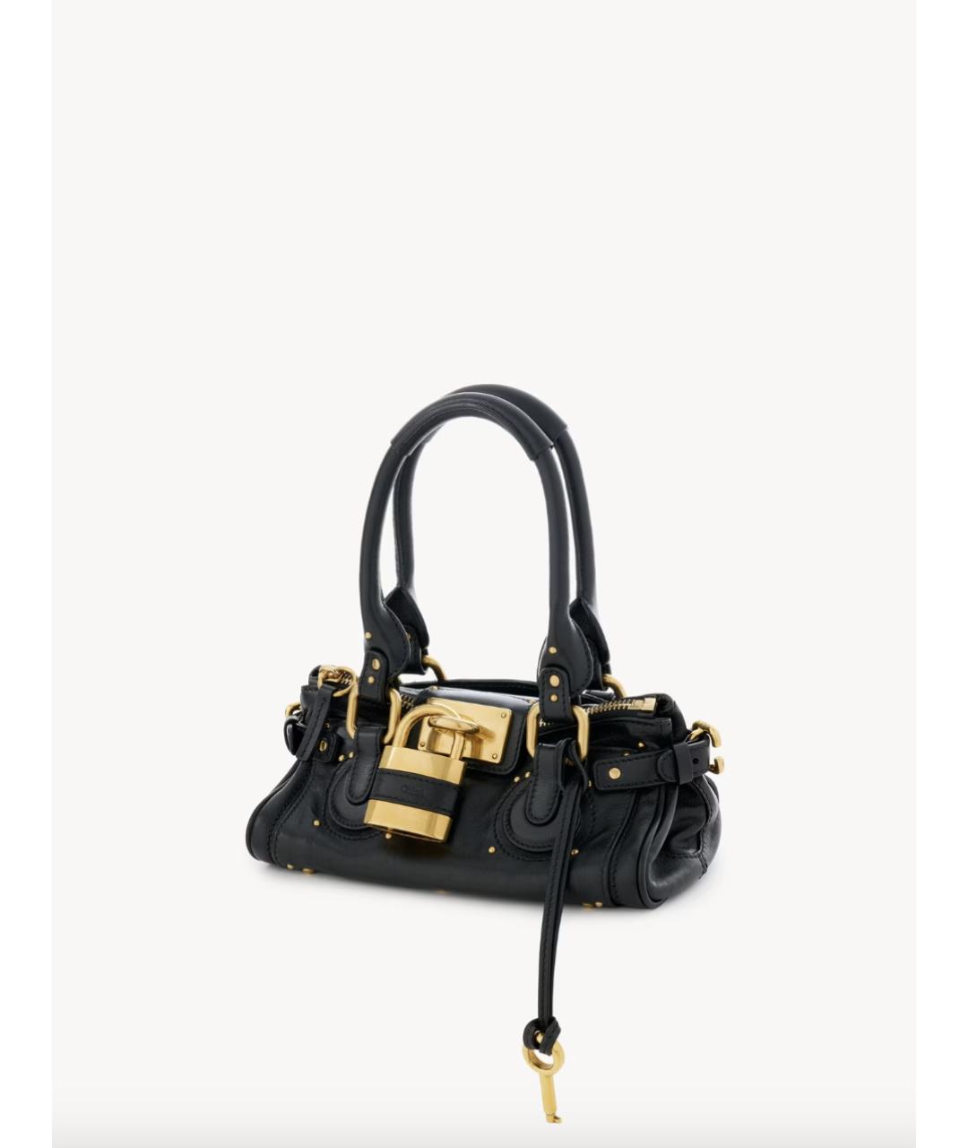 CHLOE Черная кожаная сумка тоут, фото 3