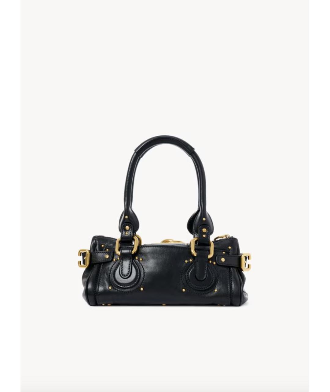 CHLOE Черная кожаная сумка тоут, фото 4