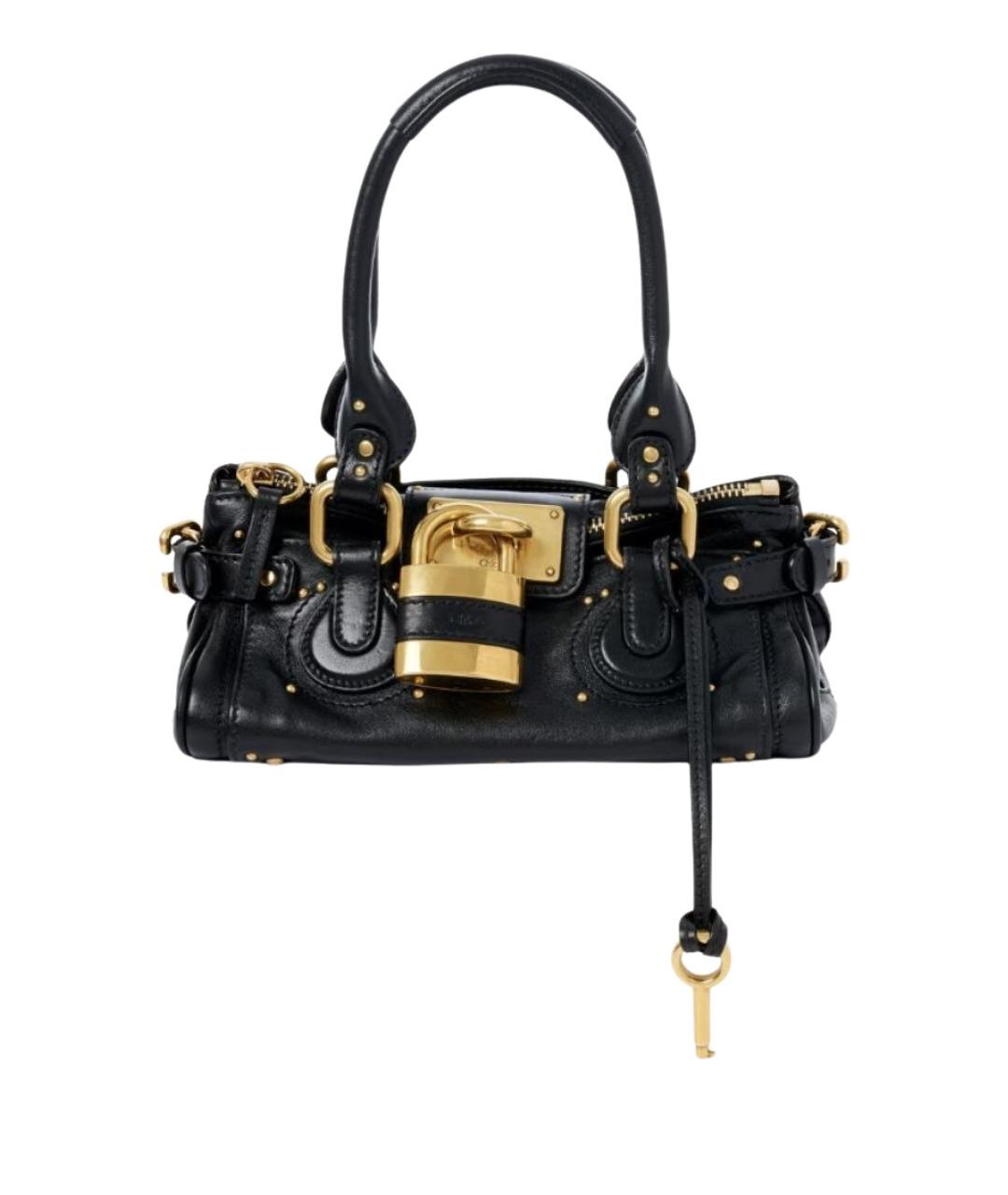 CHLOE Черная кожаная сумка тоут, фото 1