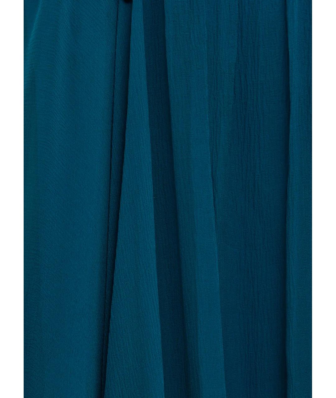 CHLOE Синее шелковое коктейльное платье, фото 3