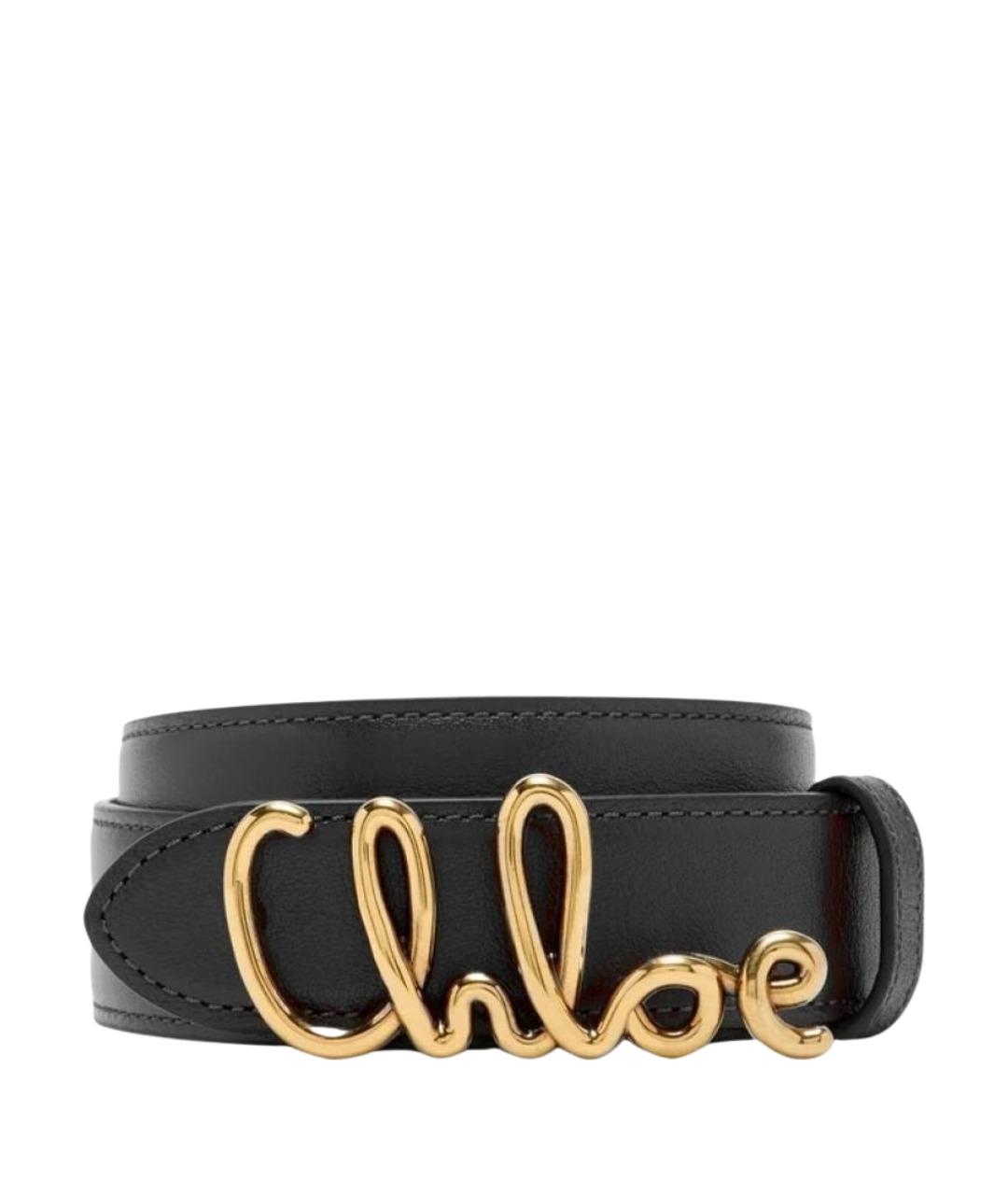 CHLOE Черный кожаный ремень, фото 1