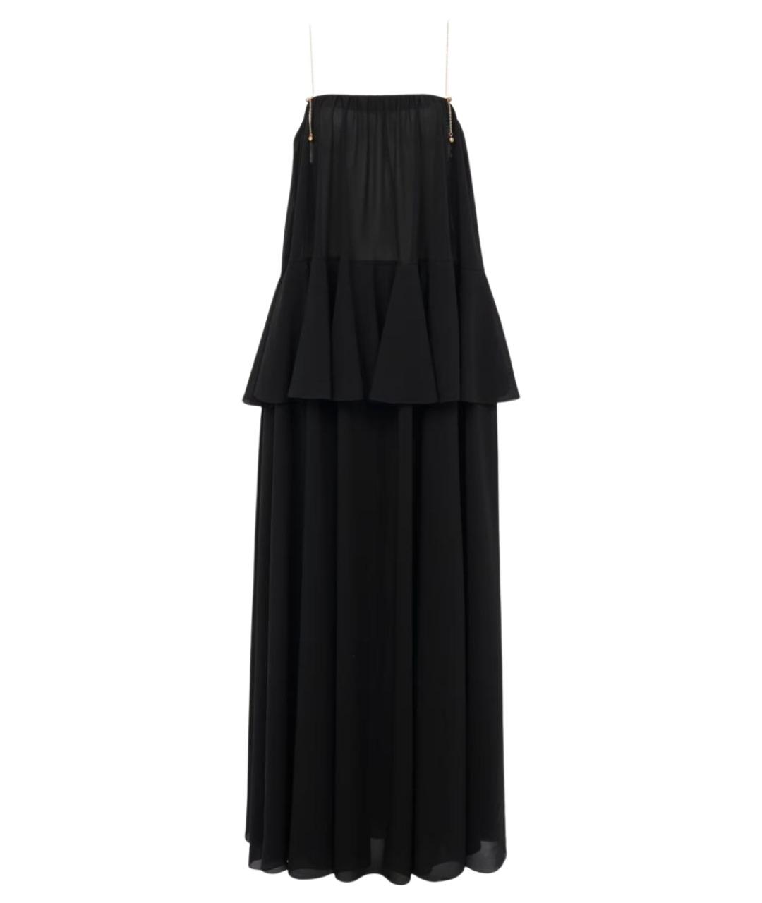 CHLOE Черное шелковое платье, фото 1