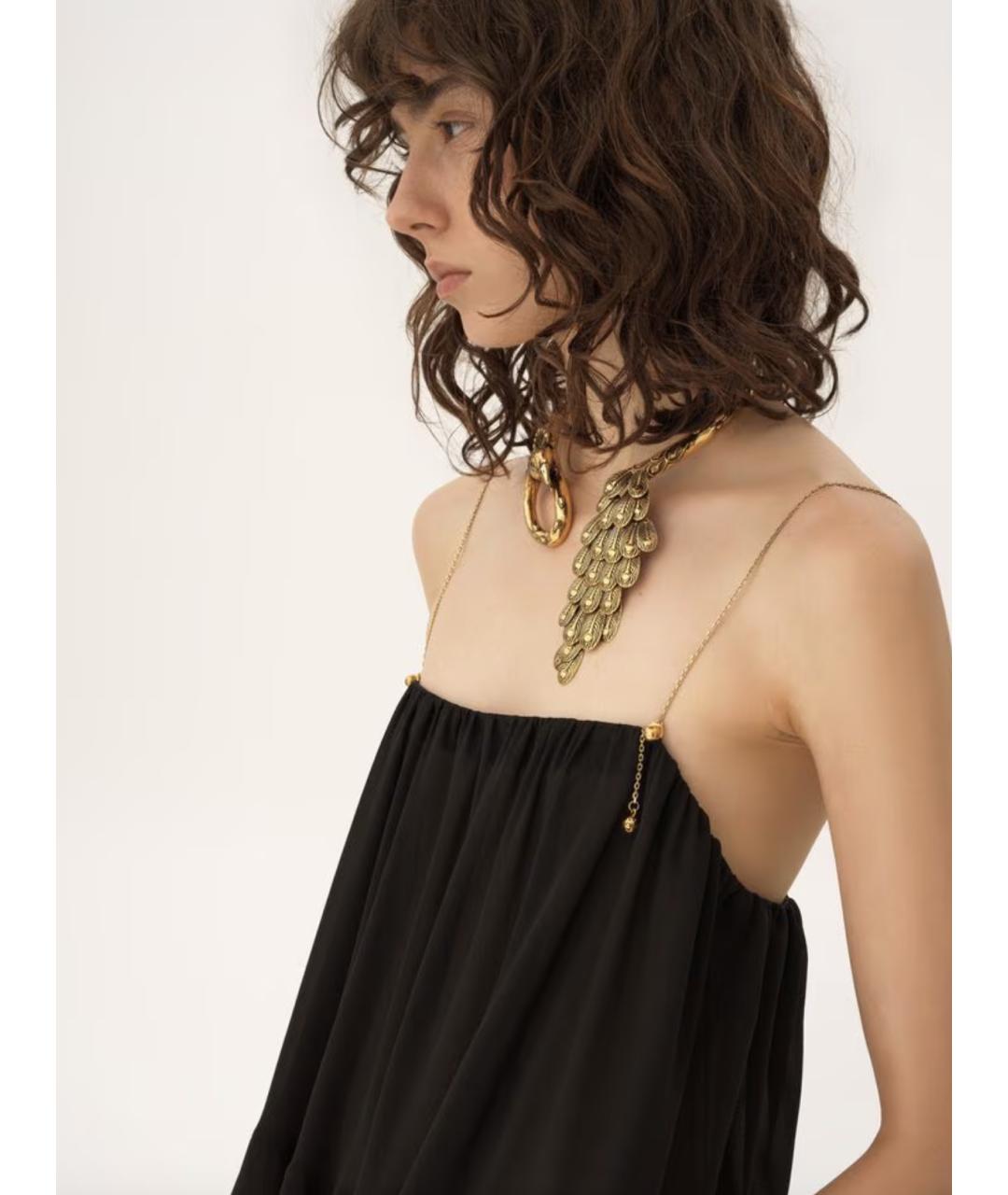 CHLOE Черное шелковое платье, фото 4