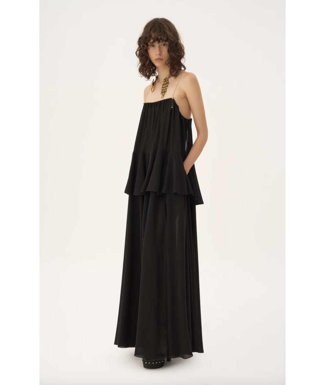 CHLOE Черное шелковое платье, фото 2