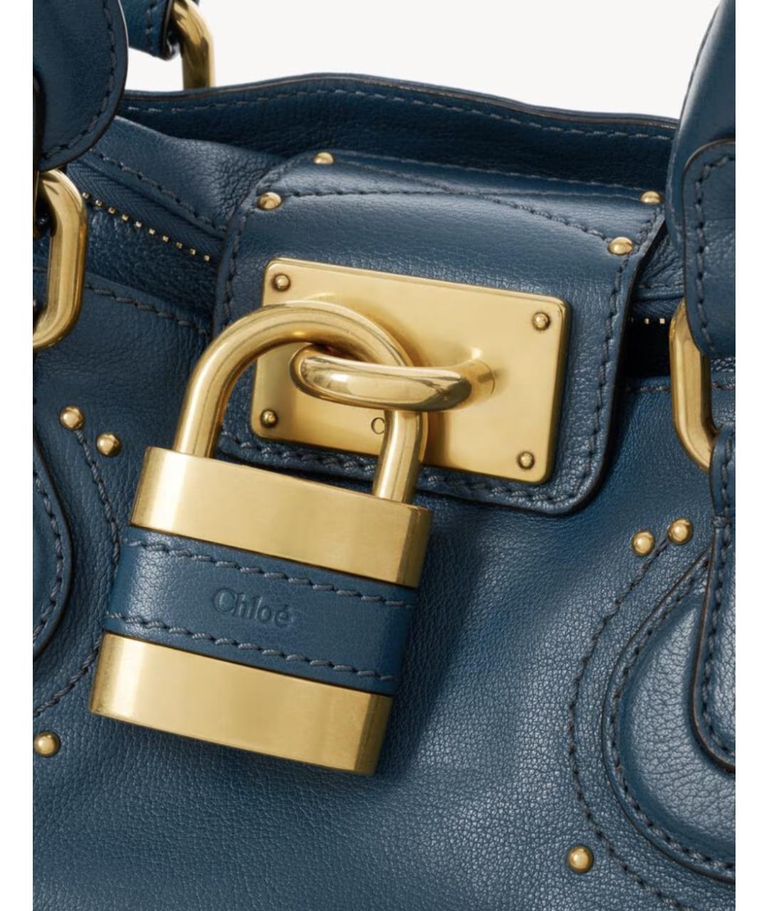 CHLOE Синяя кожаная сумка тоут, фото 6
