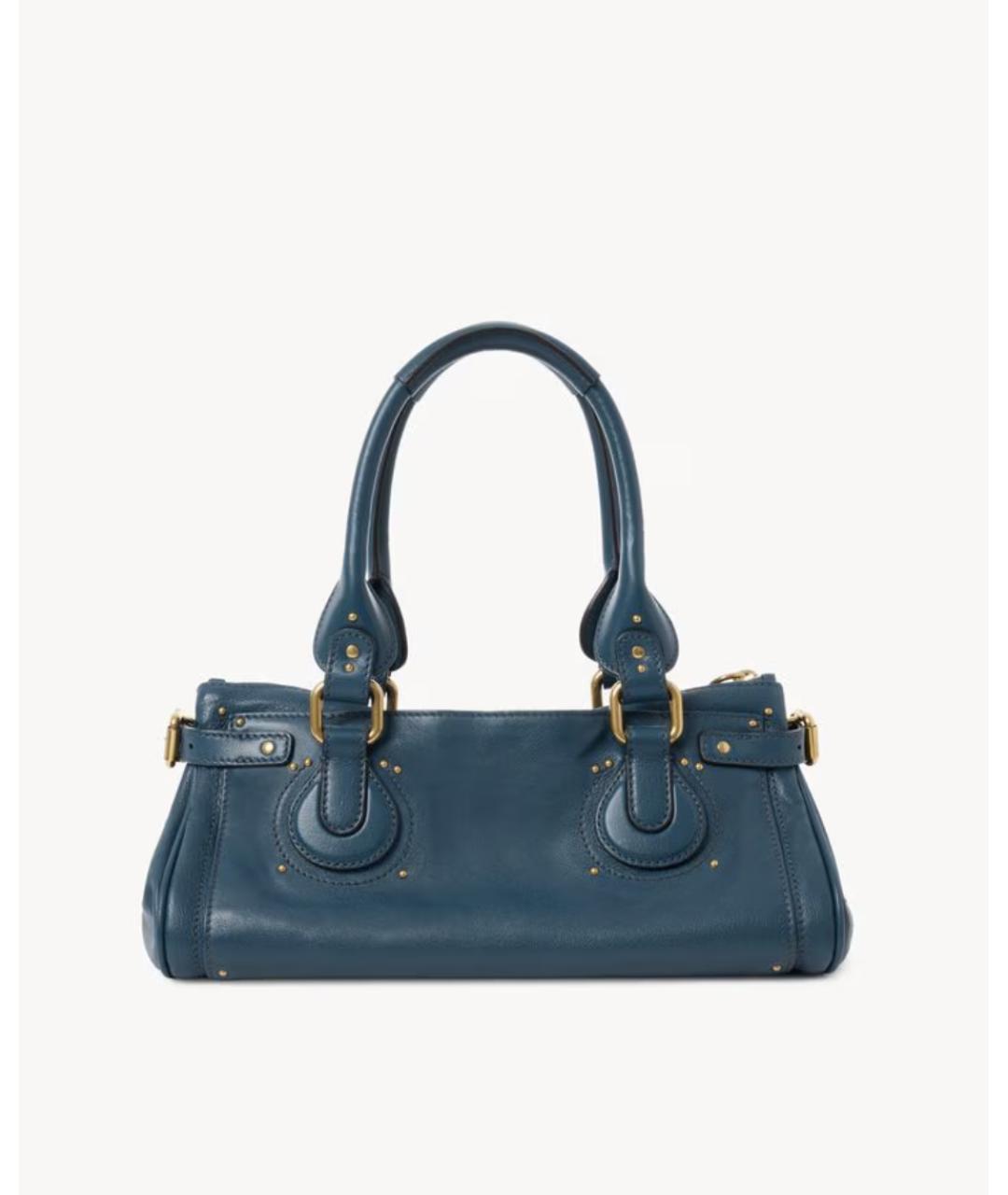 CHLOE Синяя кожаная сумка тоут, фото 4