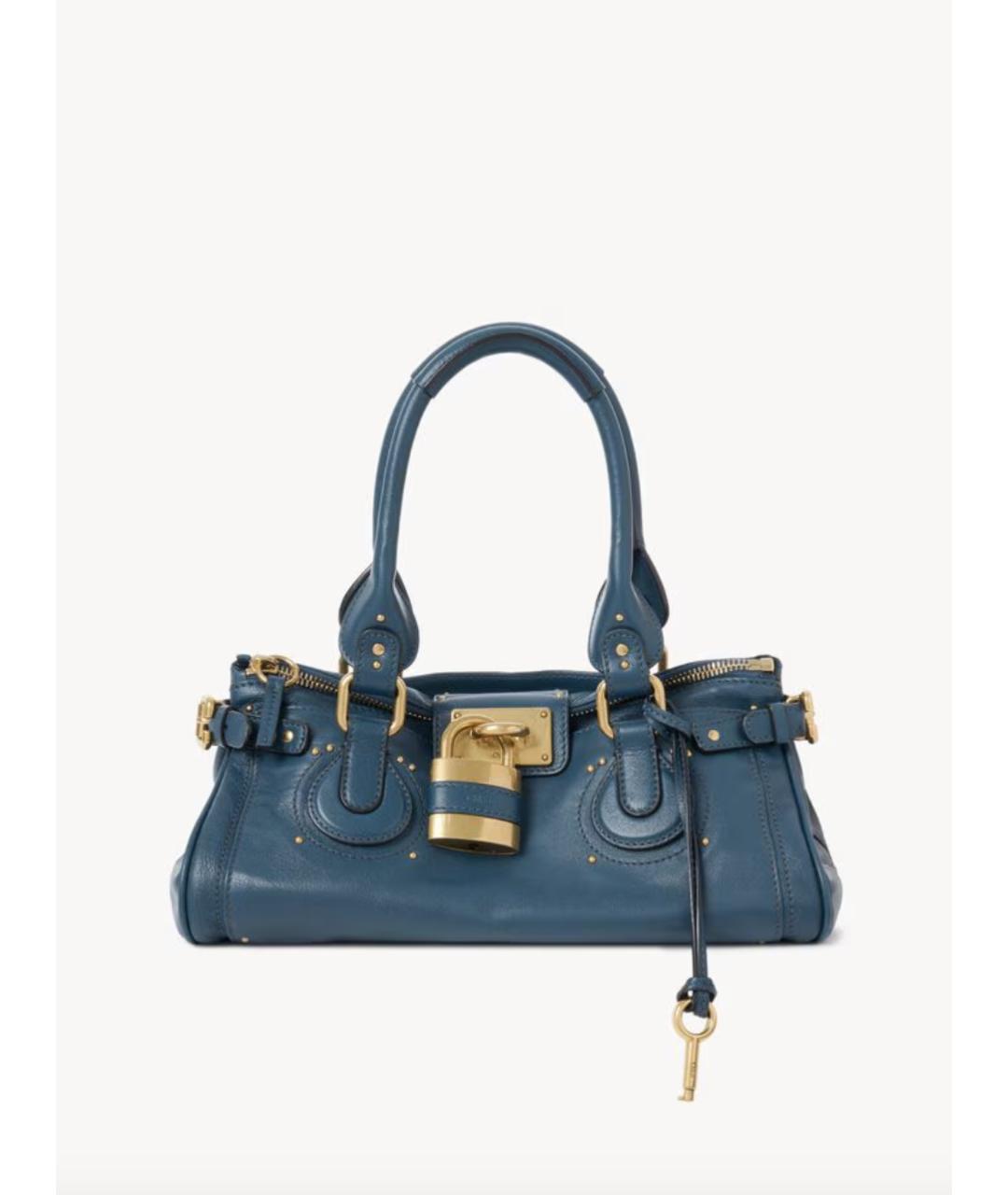 CHLOE Синяя кожаная сумка тоут, фото 7
