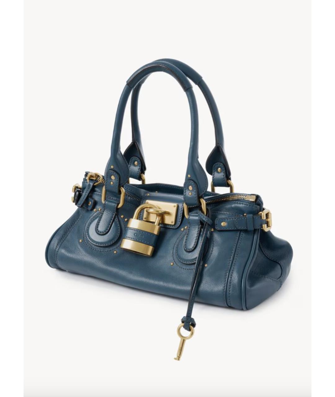 CHLOE Синяя кожаная сумка тоут, фото 3
