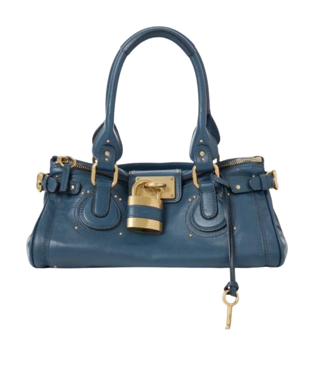 CHLOE Синяя кожаная сумка тоут, фото 1