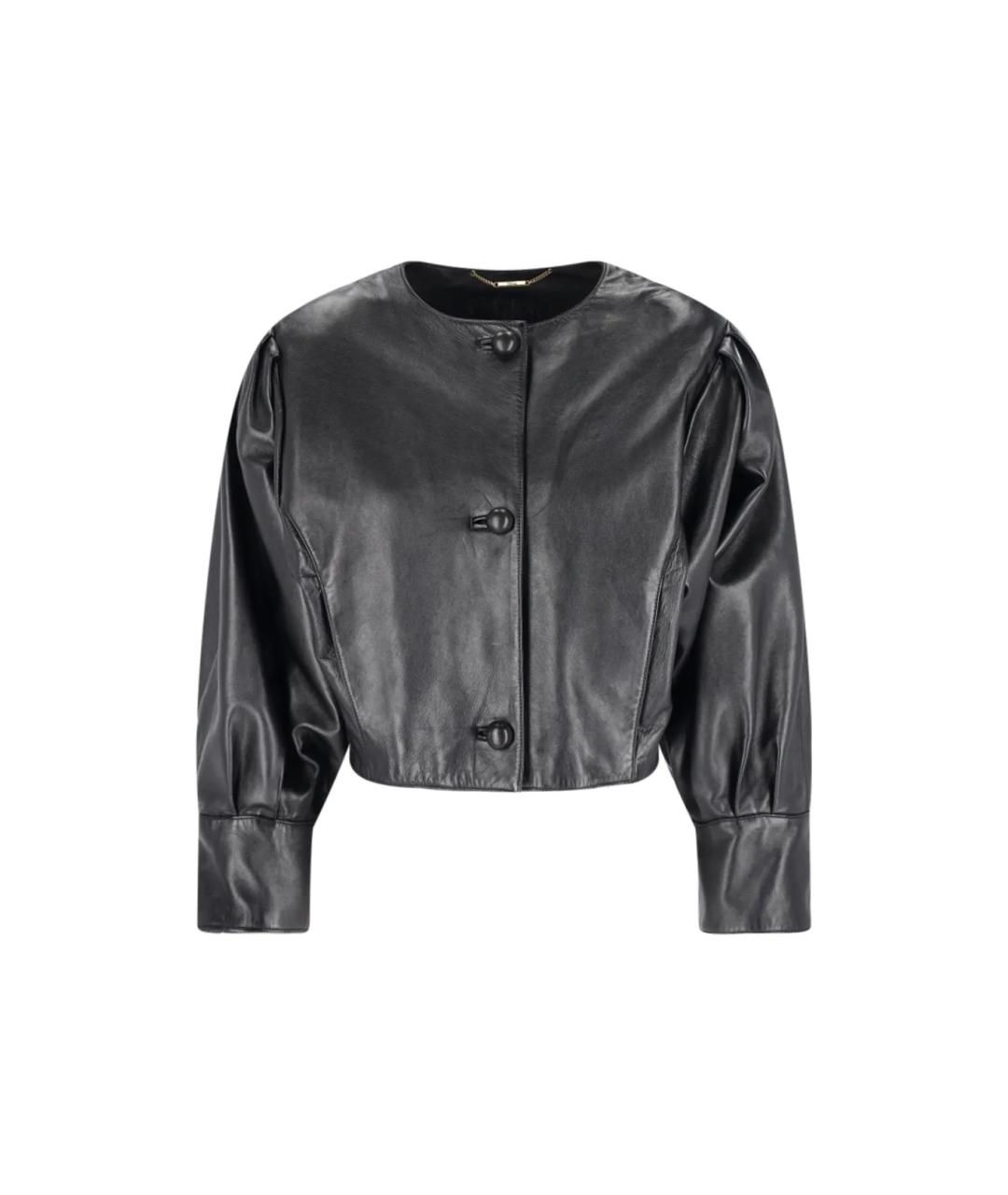 CHLOE Черная кожаная куртка, фото 1
