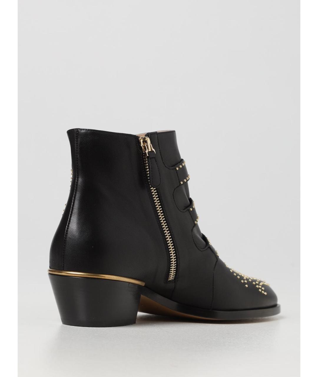 CHLOE Черные кожаные ботинки, фото 3