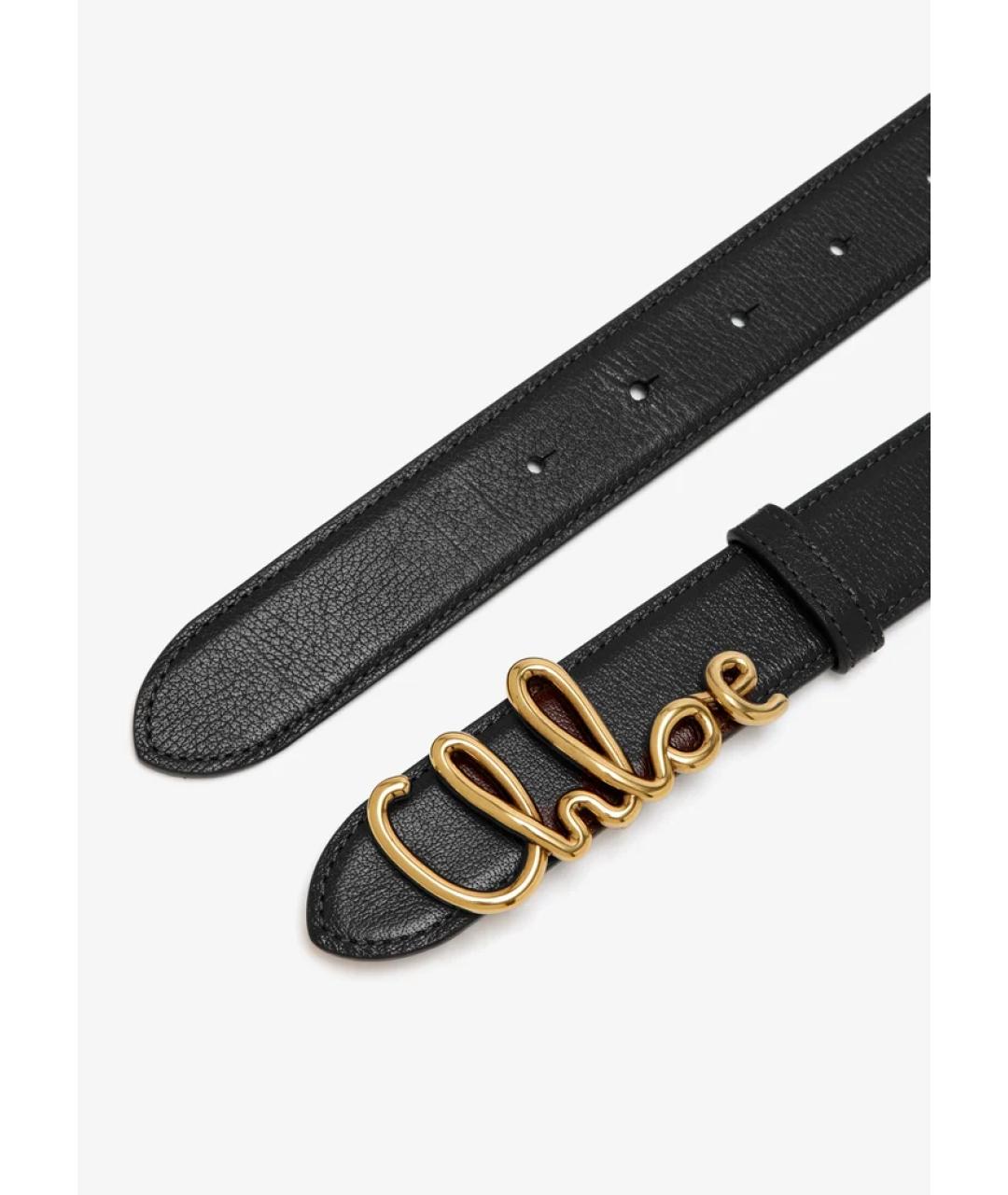 CHLOE Черный кожаный ремень, фото 3