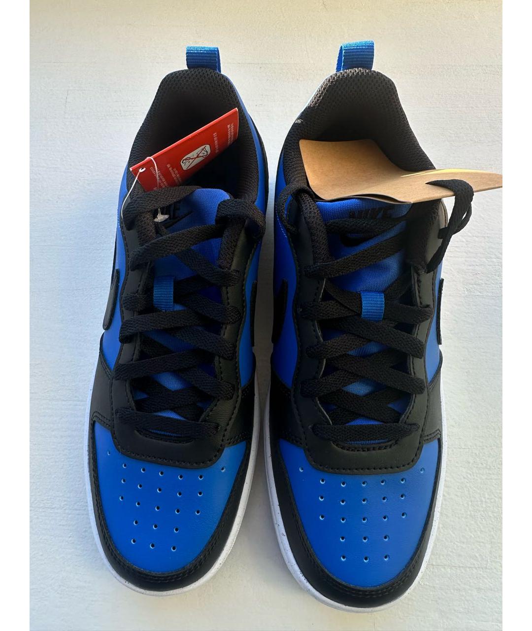 NIKE Синие кожаные низкие кроссовки / кеды, фото 2