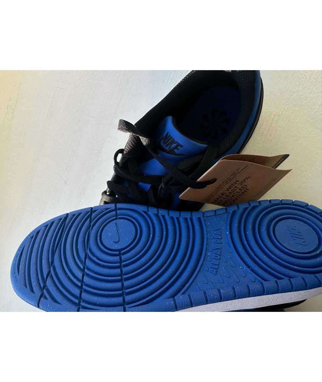 NIKE Синие кожаные низкие кроссовки / кеды, фото 6