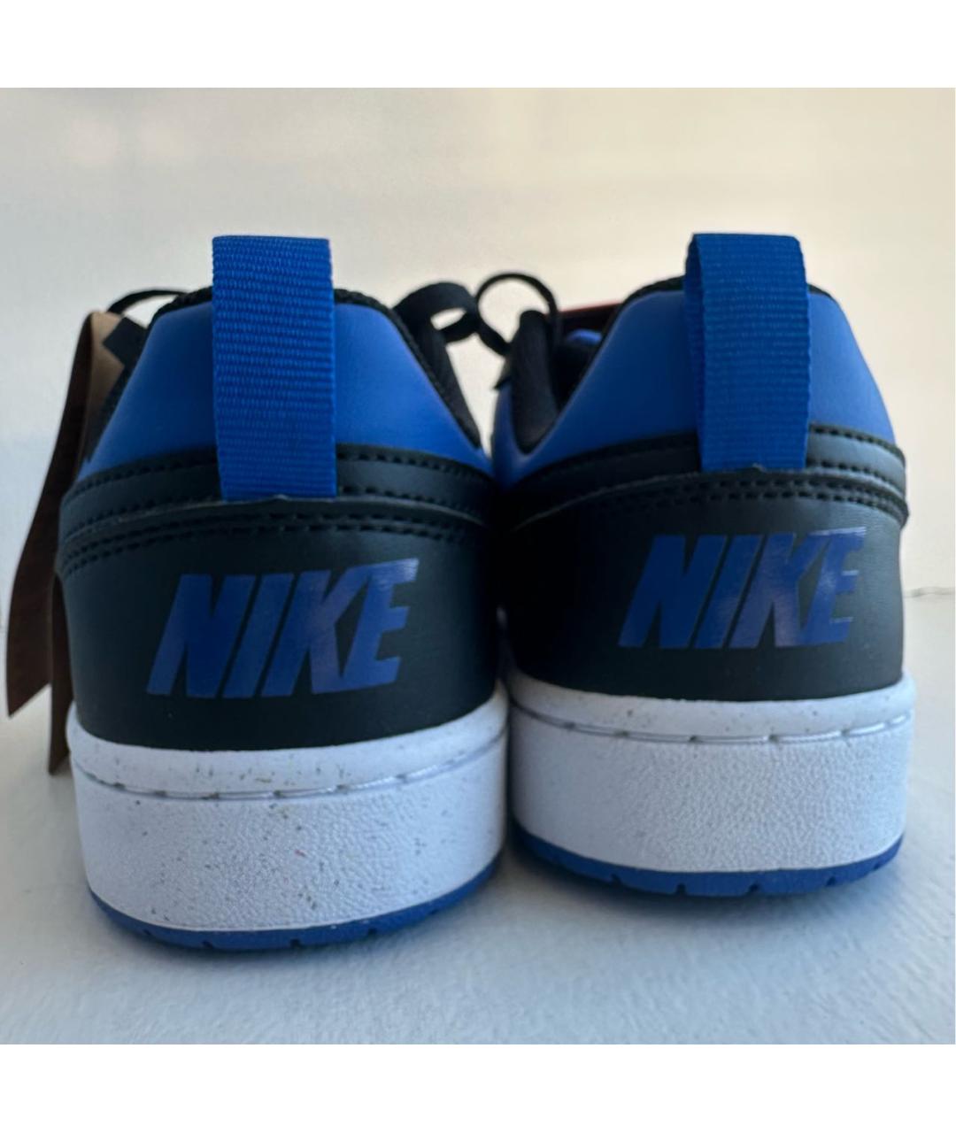 NIKE Синие кожаные низкие кроссовки / кеды, фото 4