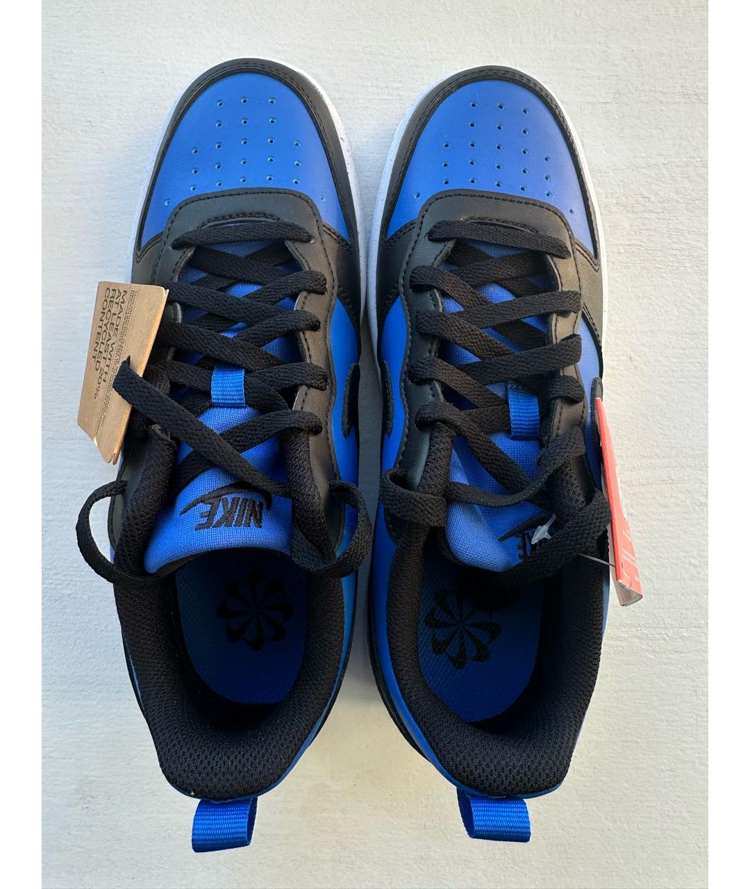 NIKE Синие кожаные низкие кроссовки / кеды, фото 3